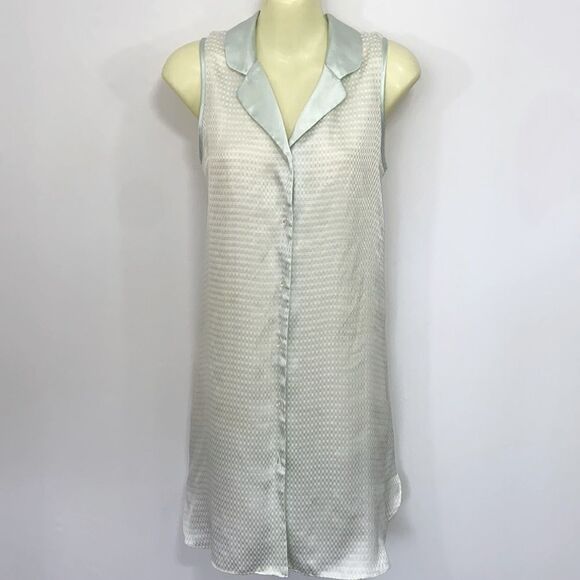 Halston Heritage Dresses & Skirts - Halston Button Down Mint Green Mini Dress Tunic Sz Sm Exce…